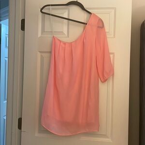 Pink single sleeve dress